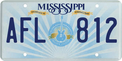 MS license plate AFL812