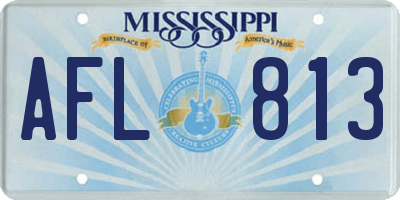 MS license plate AFL813