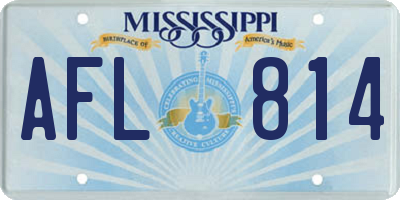 MS license plate AFL814
