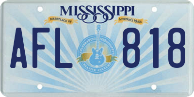 MS license plate AFL818