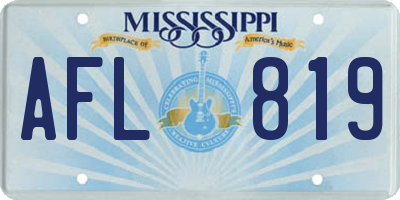 MS license plate AFL819