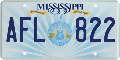 MS license plate AFL822