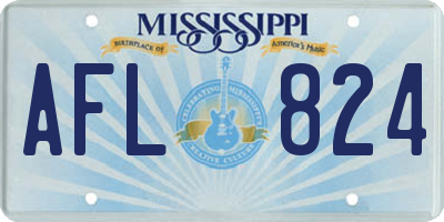 MS license plate AFL824