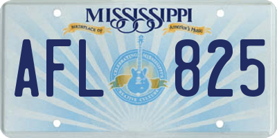 MS license plate AFL825