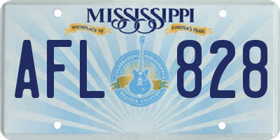 MS license plate AFL828