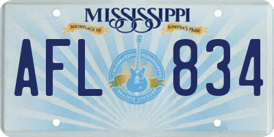 MS license plate AFL834