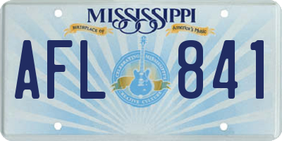 MS license plate AFL841