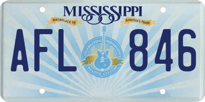 MS license plate AFL846