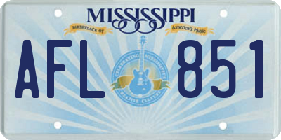 MS license plate AFL851