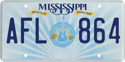 MS license plate AFL864