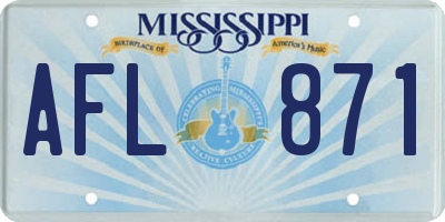 MS license plate AFL871
