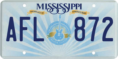 MS license plate AFL872