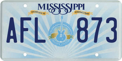 MS license plate AFL873