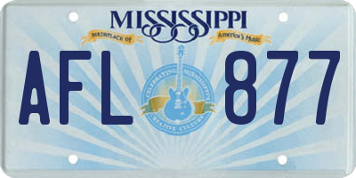 MS license plate AFL877
