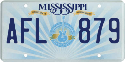 MS license plate AFL879