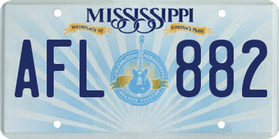 MS license plate AFL882