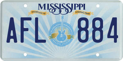 MS license plate AFL884