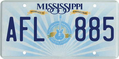 MS license plate AFL885