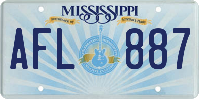 MS license plate AFL887