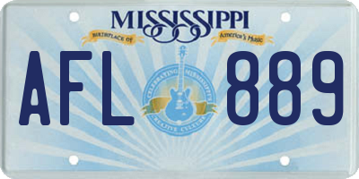 MS license plate AFL889