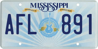 MS license plate AFL891