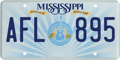 MS license plate AFL895
