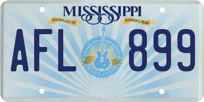 MS license plate AFL899
