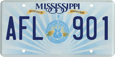 MS license plate AFL901