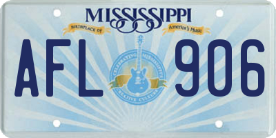 MS license plate AFL906