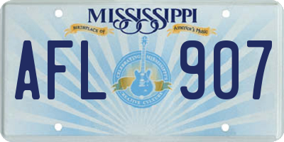 MS license plate AFL907