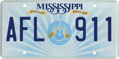 MS license plate AFL911