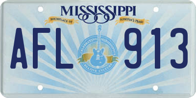 MS license plate AFL913