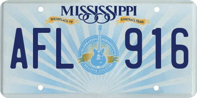 MS license plate AFL916