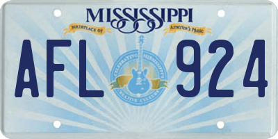 MS license plate AFL924