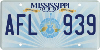 MS license plate AFL939