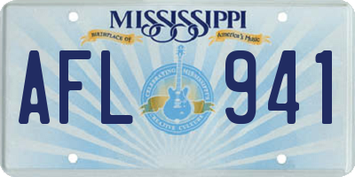 MS license plate AFL941