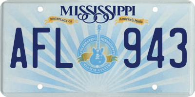 MS license plate AFL943