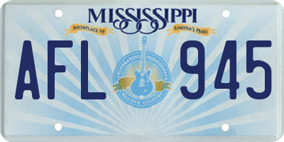 MS license plate AFL945