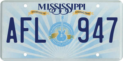 MS license plate AFL947