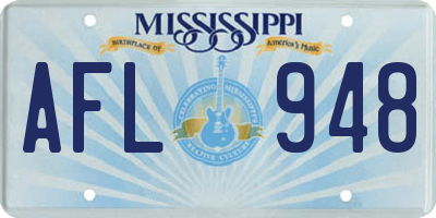 MS license plate AFL948