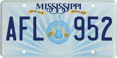 MS license plate AFL952