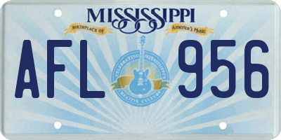 MS license plate AFL956