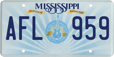 MS license plate AFL959