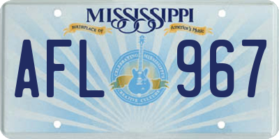 MS license plate AFL967