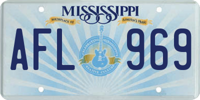 MS license plate AFL969