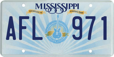 MS license plate AFL971