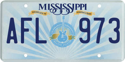 MS license plate AFL973