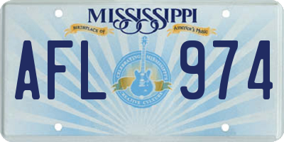 MS license plate AFL974