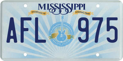 MS license plate AFL975