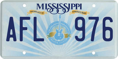 MS license plate AFL976